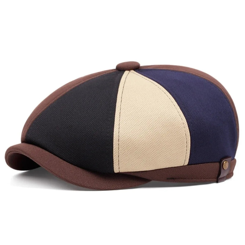 Sterling Lightweight Patchwork Newsboy Cap™ Breathable Colorblock Panels