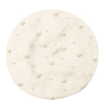 Sterling Celestine Wool Beret™ with Pearl Bead Detail