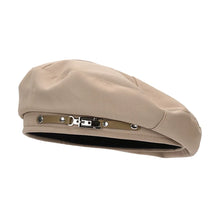 Sterling Korean Version Metal Buckle™ Retro Beret Cap Fabric Trim