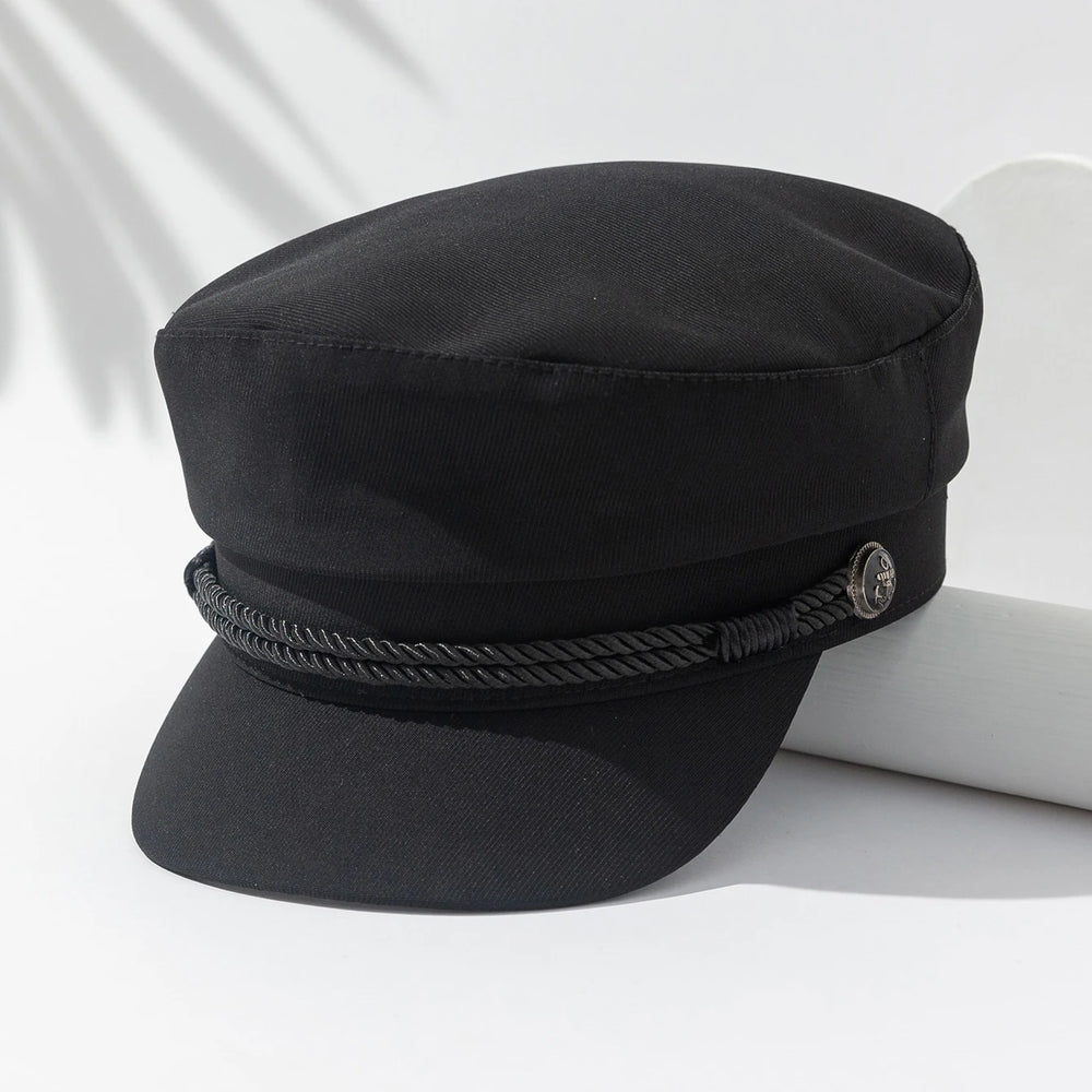 Sterling Double-Layered Rope Anchor Hook Polyester Newsboy Cap™