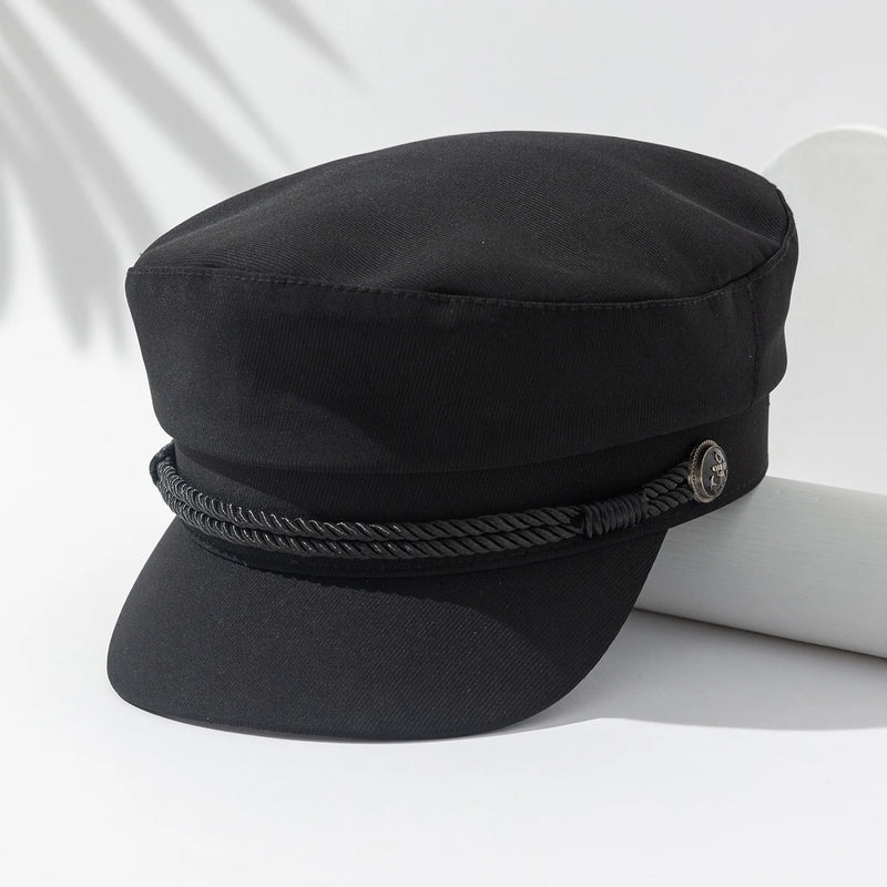 Sterling Double-Layered Rope Anchor Hook Polyester Newsboy Cap™