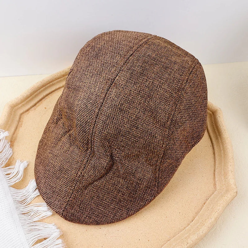 Sterling Marlowe Painter Beret Linen Blend Adjustable Solid Cap™