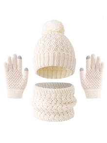 Sterling™  Deluxe Children's Knit Winter Hat Scarf And Gloves Color Block Set