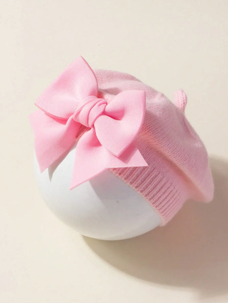 Sterling™ Baby Knit Beret with Bow Detail