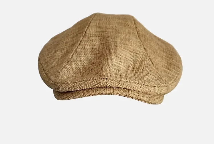 Sterling Soren Newsboy Cap™ Linen Weave Forward Silhouette