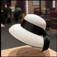 Sterling Coastal Luxe™ Wide Brim Straw Hat Black Ribbon