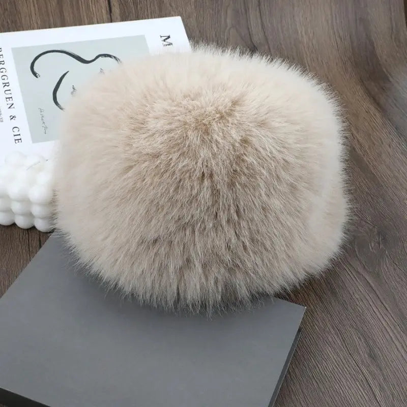 Sterling Plush Faux Fur Winter Hat With Wide Brim