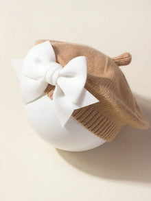 Sterling™ Baby Knit Beret with Bow Detail