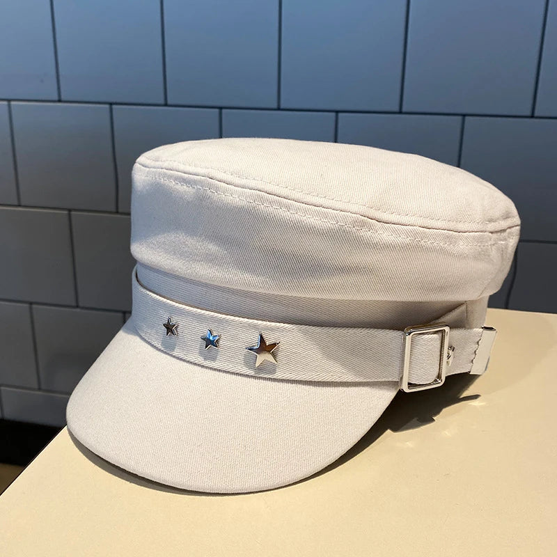 Sterling British Retro Navy Beret™ Cotton Short Visor