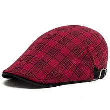 Sterling Vintage Stripes Plaid Flat Cap™ Cotton Linen Lightweight Visor