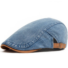 Sterling Denim Cotton Newsboy Cap™ Patchwork Brown Beret