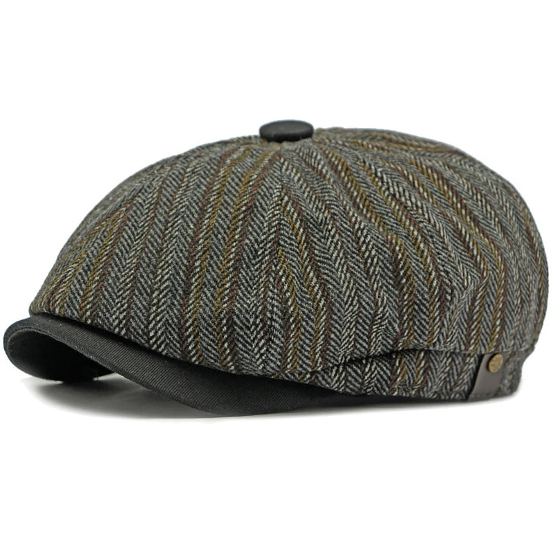 Sterling HT5040 Adjustable Wool Beret™ with Retro Stripes