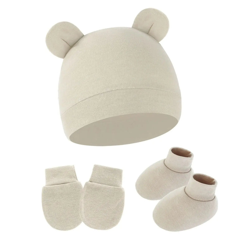 Sterling™ Newborn Bow Beanie and Mittens Set