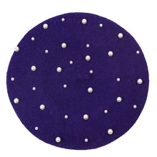 Sterling Celestine Wool Beret™ with Pearl Bead Detail