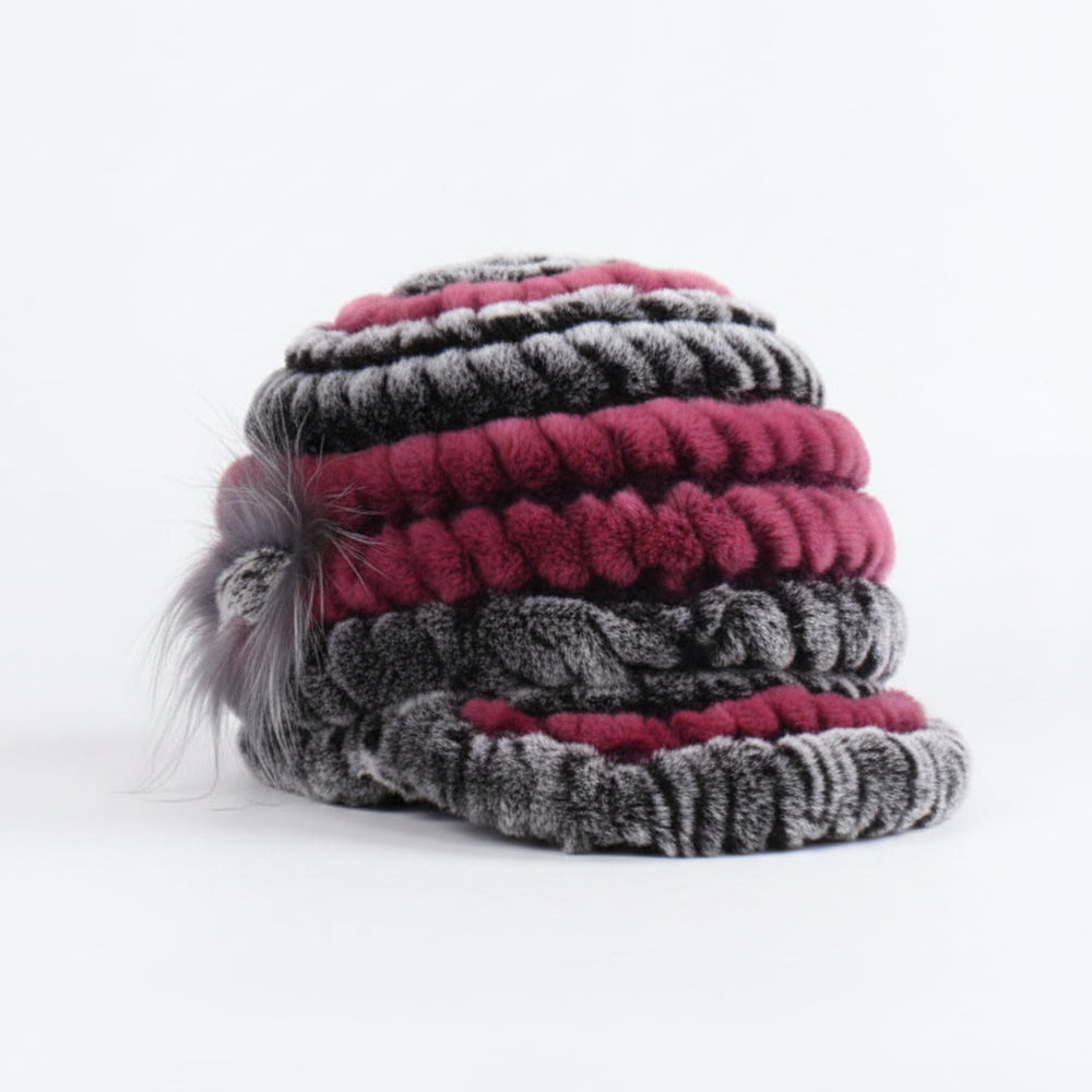 Sterling Rex Knit™ Beanie Winter Hat Rabbit Fur Soft Knitted Finish