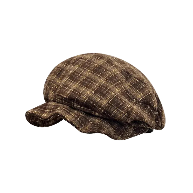 Sterling Painter Beret™ Contrasting Plaid Compact Crown