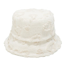 Sterling Cozette Sherpa Winter Bucket Hat with Heart Pattern™