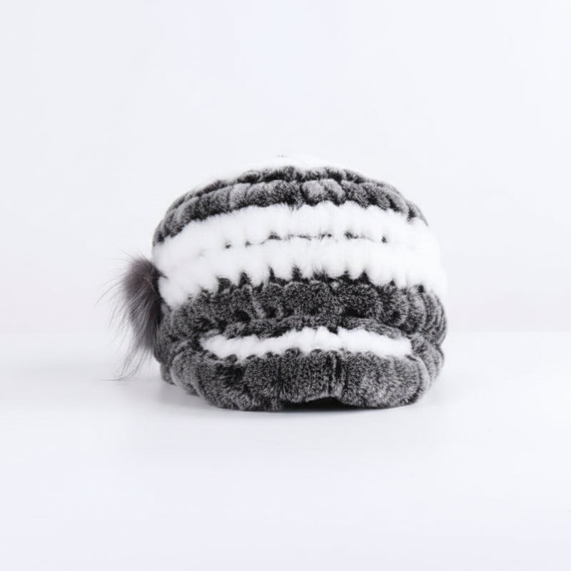 Sterling Rex Knit™ Beanie Winter Hat Rabbit Fur Soft Knitted Finish