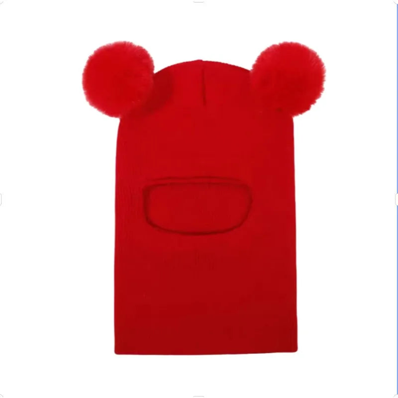 Sterling™ Double Pom Knit Balaclava Hood
