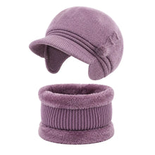 Sterling Winter Hat™ Set Curved Brim Lined Beanie Flower Detail Neck Warmer