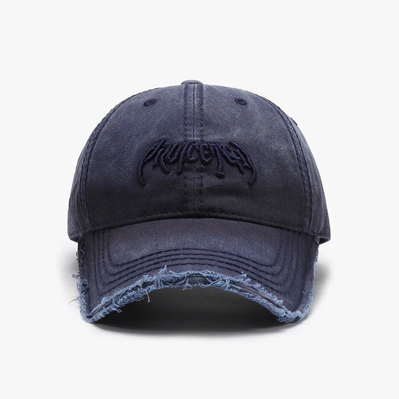 Sterling™ Adjustable Cotton Baseball Cap With Raised Letter Embroidery