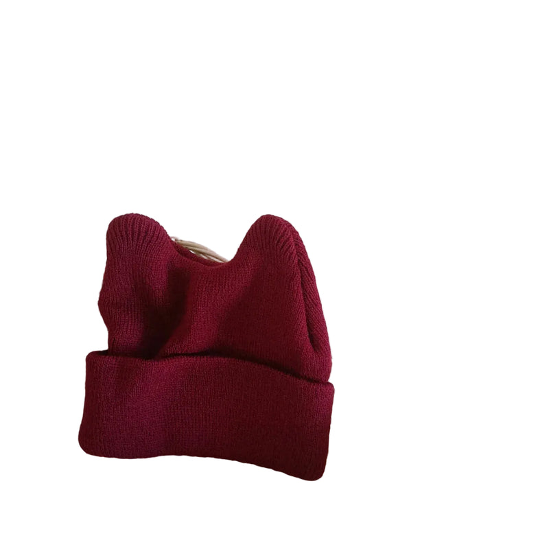 Sterling™ Baby Knit Beanie with Ribbed Design & Bear Ears
