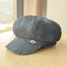Sterling Rhinestone Octagonal Cap™ Painter Beret Sparkle Detail