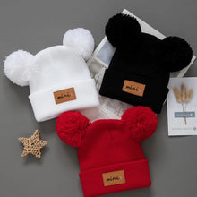 Sterling Nivali Kids Knit Beanie Set With Double Pompoms