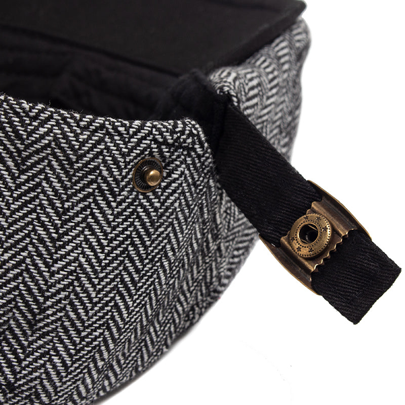 Sterling Herringbone Vintage™ Newsboy Fabric Adjustable