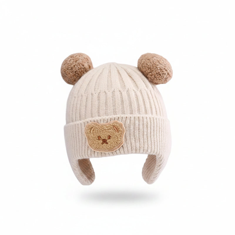 Sterling™ Bear Ear Baby Knit Hat with Cotton Lining