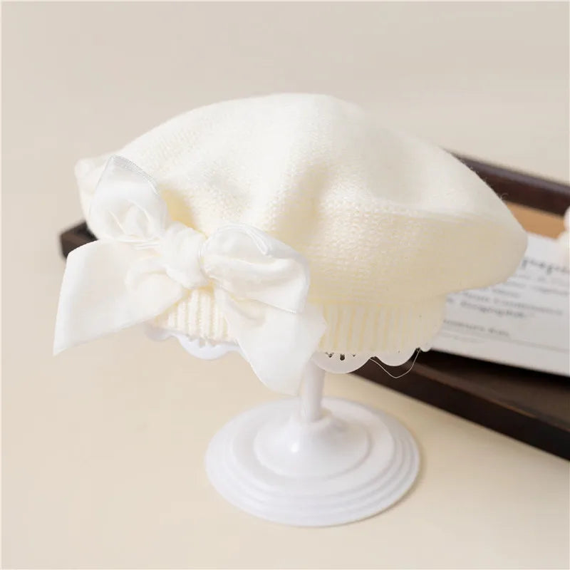Sterling Elodie Kids Knit Beret™ with Bow Detail