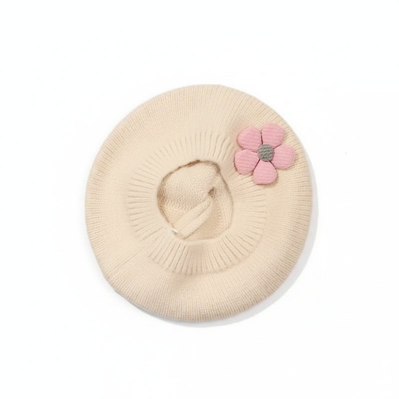 Sterling Petalyn Baby Beret™ with Floral Accent
