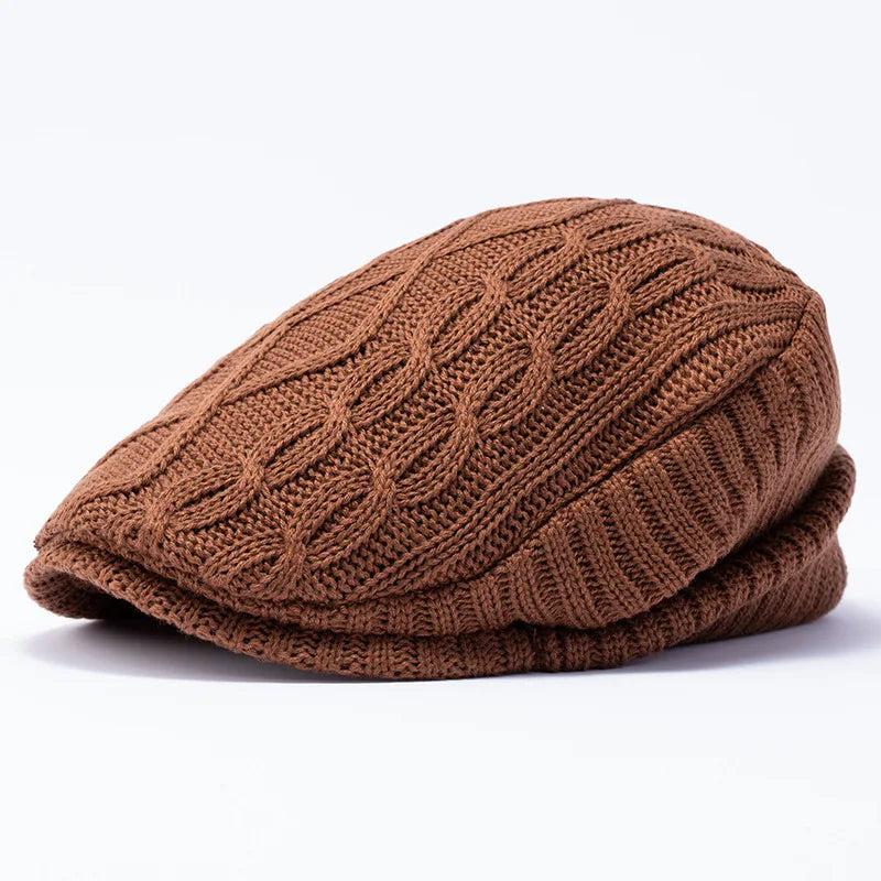 Sterling Knitted Beret Round™ Knit Painter Cap Soft Brim