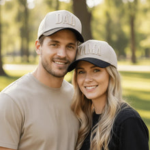 Sterling Retro Letter Embroidery™ DAD MAMA Baseball Cap Fabric Visor