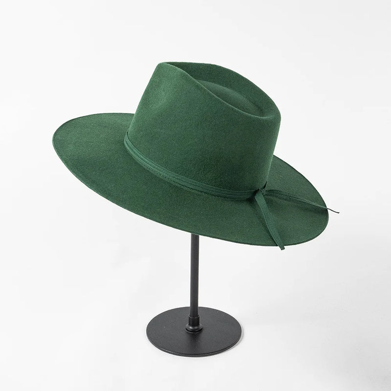 Sterling Wool Fedora Hat™ With Wide Brim And Ribbon Bow