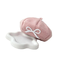 Sterling™ Children Bow Beret Knit Winter Cap With Bow Detail