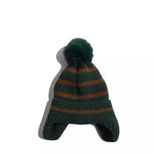 Sterling Marlow Striped Knit Earflap Beanie™ with Pom Pom