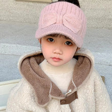 Liora Kids Earflap Cap™ Acrylic Knit Bow Detail