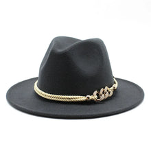 Sterling Fedora Hat Rope Band™ With Chain Accent