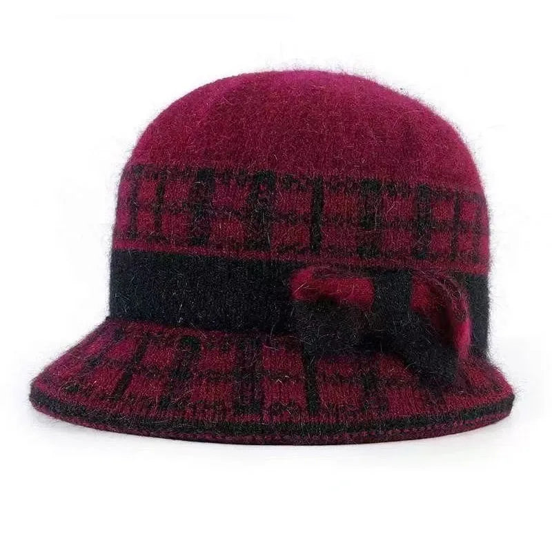 Sterling Dome Bow Bucket Cap™ Winter Cloche Hat Bow Accent