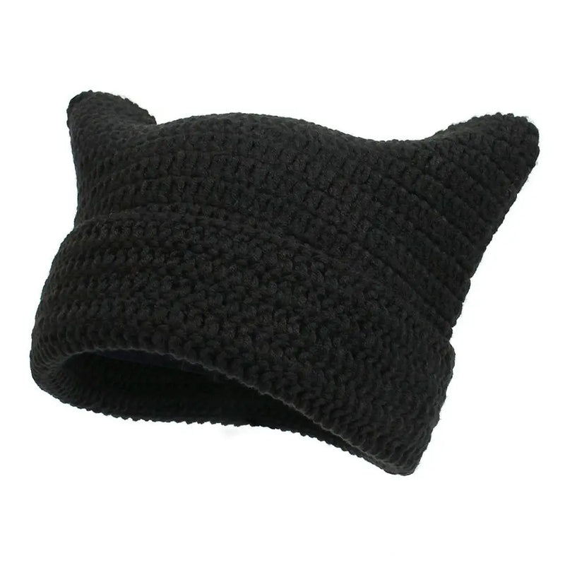 Sterling™ Cat Ear Knit Beanie with Striped Crown