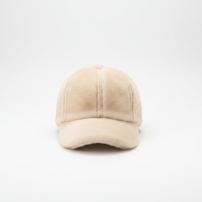 Sterling Mink Fur Winter Baseball Cap™ with Adjustable Fit