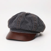 Sterling Newsboy Cap™ Washed Denim with Octagonal Crown