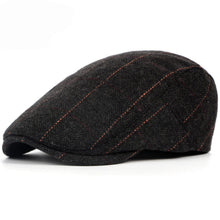 Sterling Retro Newsboy™ Herringbone Grid Flat Cap Red Line