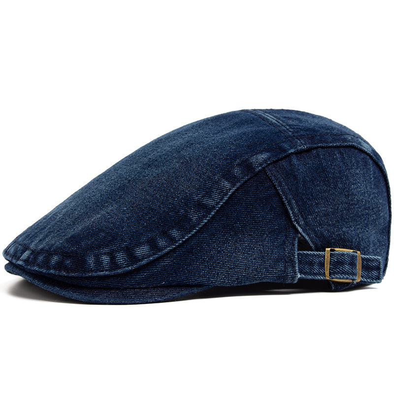 Sterling New Denim Cotton Beret™ Newsboy Cap Adjustable Visor