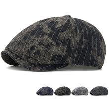 Sterling Striped Cotton Flat Cap™ Adjustable Side Buckle