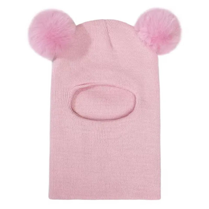 Sterling™ Double Pom Knit Balaclava Hood