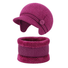 Sterling Winter Hat™ Set Curved Brim Lined Beanie Flower Detail Neck Warmer