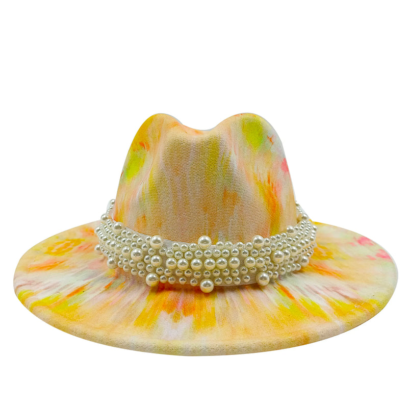 Sterling Fedora Hat™ Modern Psychedelic Pearl Design