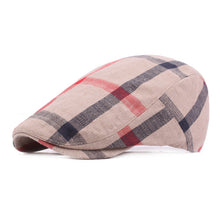 Sterling Vintage Check Cap Plaid Cotton Crown Adjustable Back
